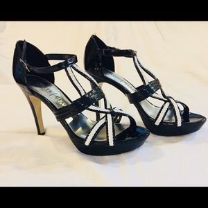 White House Black Market strappy Brenda heels